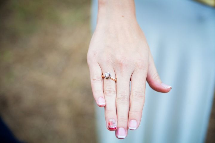 anillo de compromiso con diamante