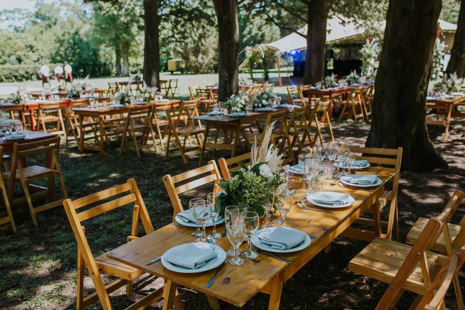 mesa casamiento aire libre