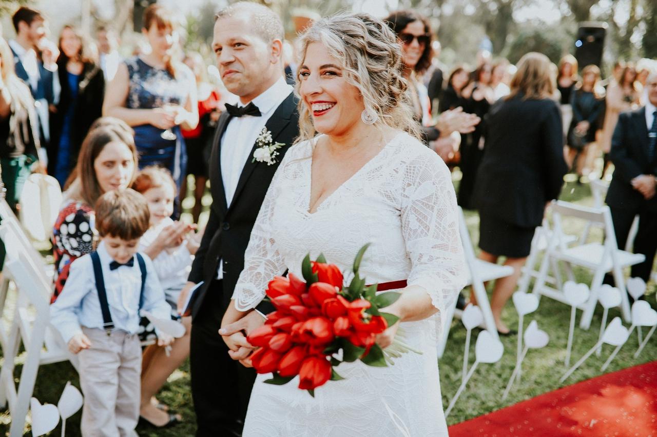 salida novios ceremonia civil casamiento