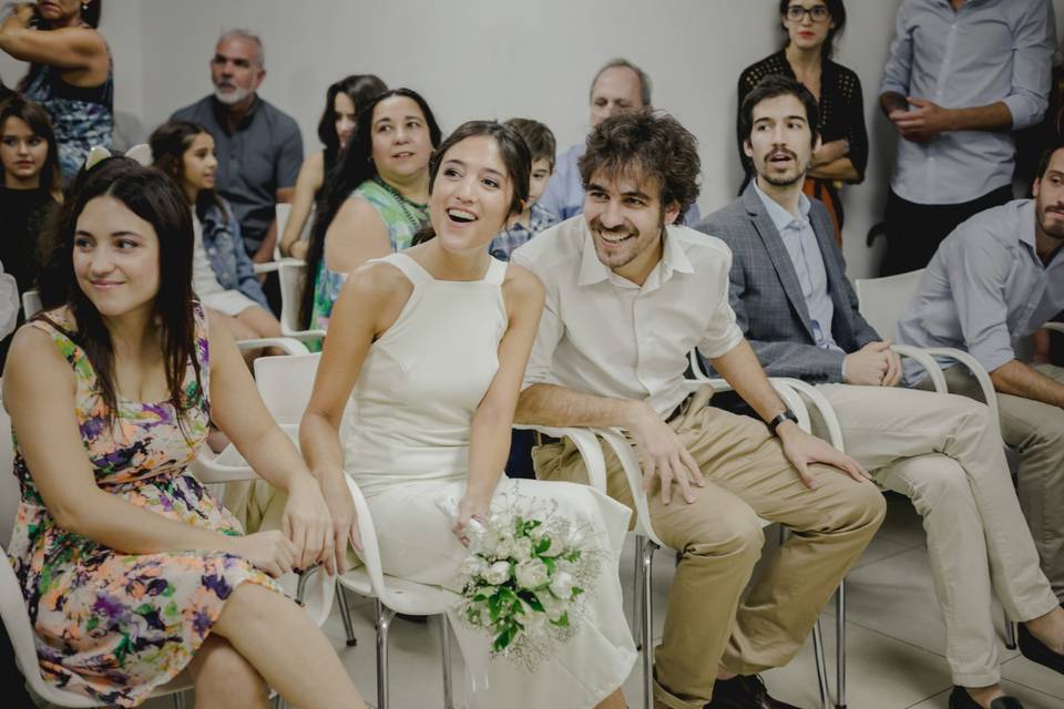 novios y testigos el día del casamiento