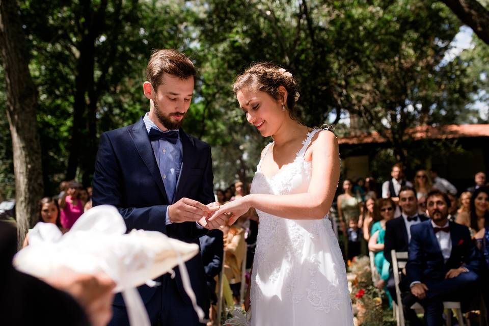 bendición de anillos de matrimonio