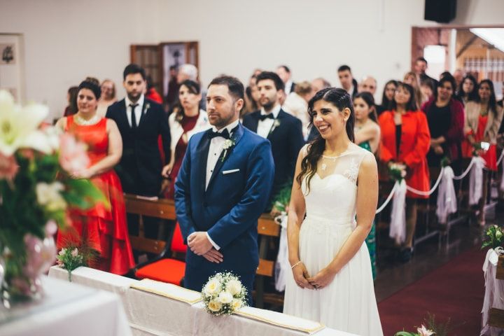 Decoración de la iglesia para el casamiento