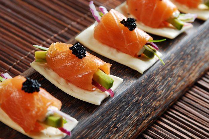 sushi salmón casamiento