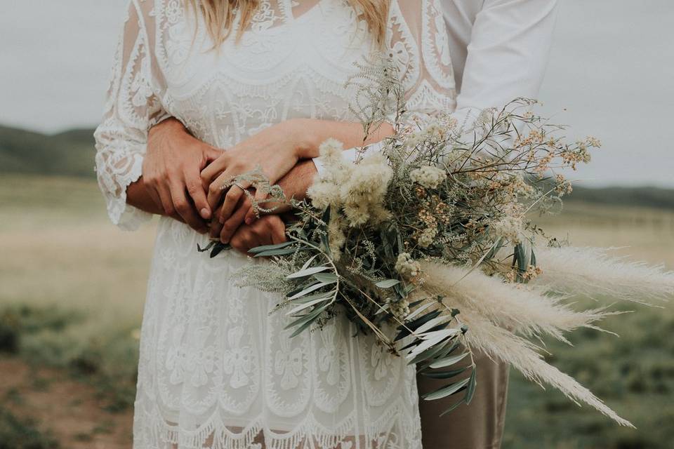 preboda novios flores casamiento