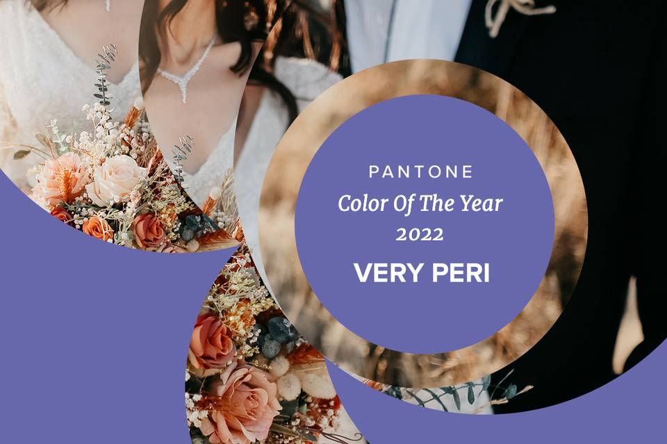 Very Peri es el color de 2022 según Pantone y así pueden sumarlo a su casamiento