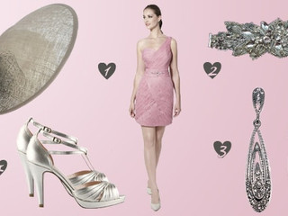 Look de invitada rosa y plata