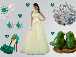 Esmeralda para el look de novia