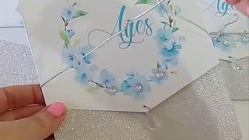 Invitación glitter