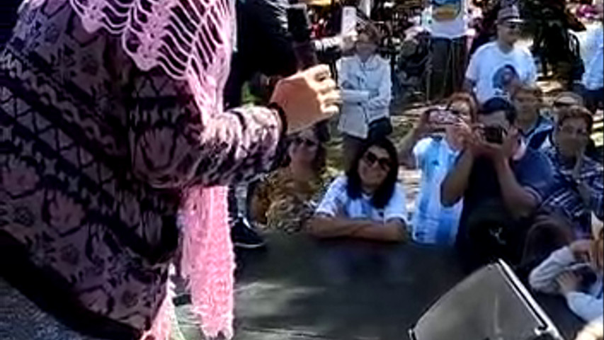 La Abuela en un evento en Villa Constitución