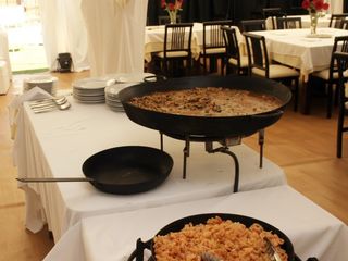 Pollo al disco para un casamiento al aire libre
