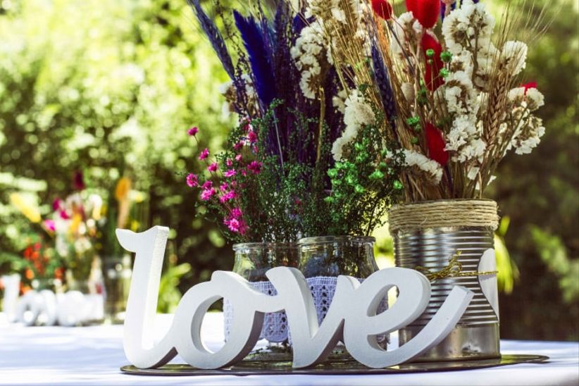 8 centros de mesa para un casamiento vintage