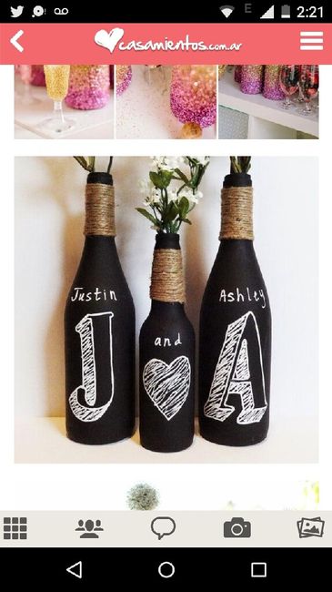 Ideas con botellas : centros de mesa - 1