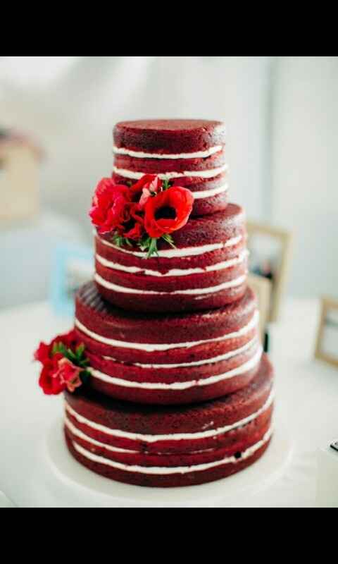 Red velvet "naked cake" - 6