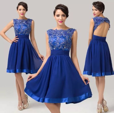 Vestidos De Civil Azules