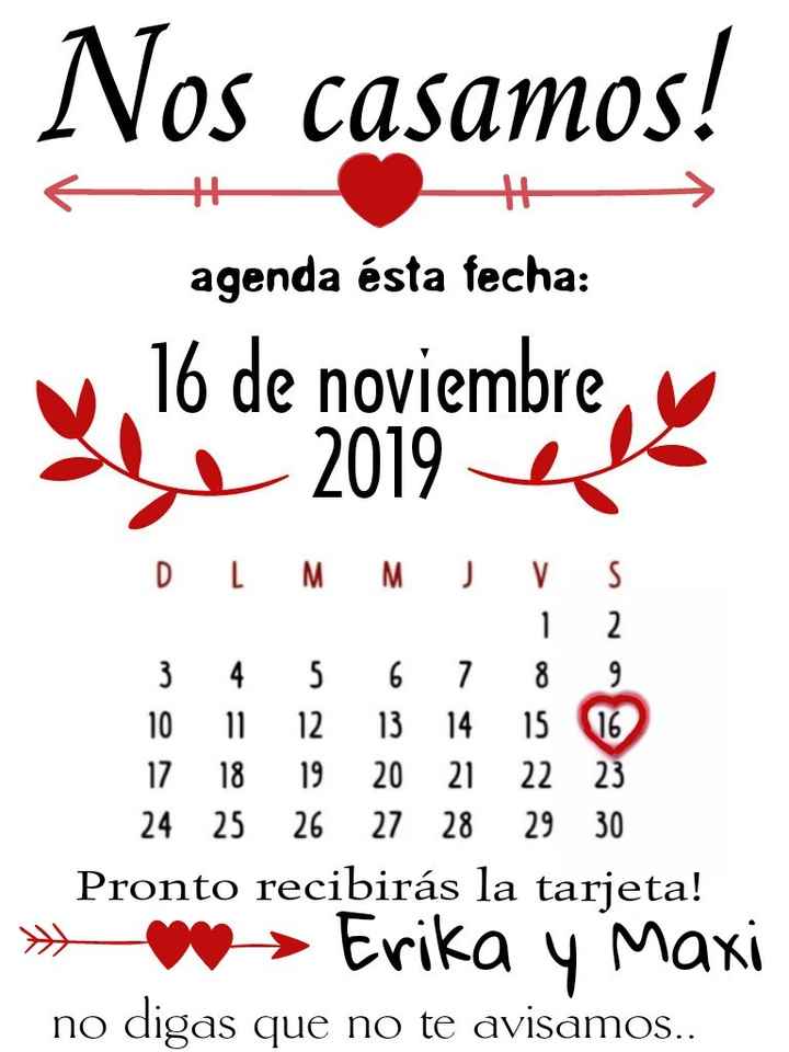 Save the date enviadas! - 1