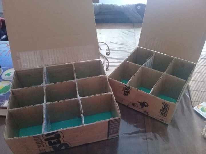 Cajas hechas con cartón