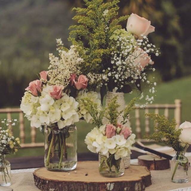 Centros de mesa rústicos: novia experta en Diy 4