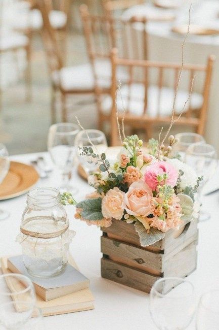 Centros de mesa rústicos: novia experta en Diy 10