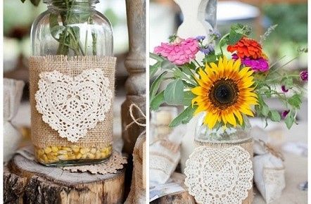 Centros de mesa rústicos: novia experta en Diy 25