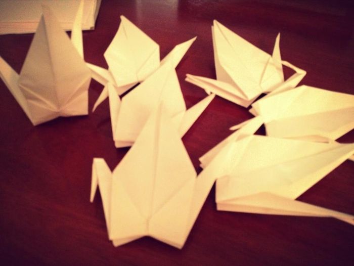 Grullas de origami!