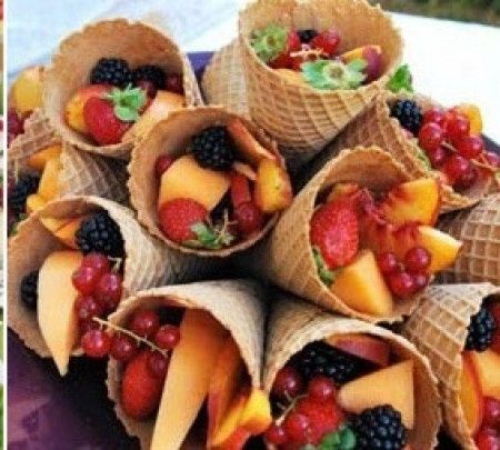 una manera diferente de servir ensalda de frutas