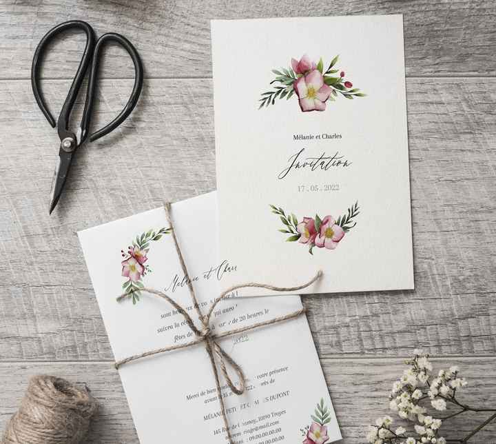 Tarjetas de casamiento con tipografía para editar la fecha - 4