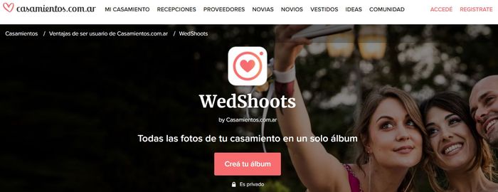 ¡Descargá Wedshoots, la mejor app de fotos de boda! 1