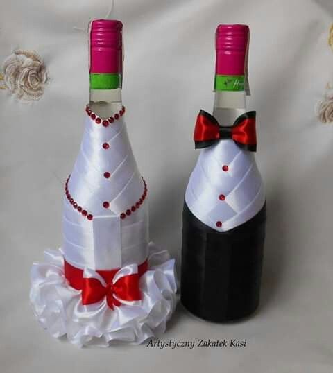 Copas y botellas vestidas(que tierno) - 7