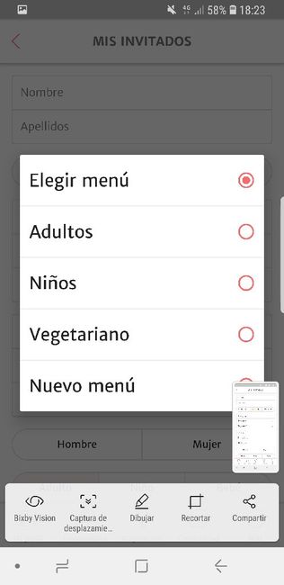 Especificar el menu - 2