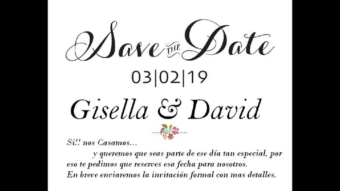 Mi save the date 💕 1