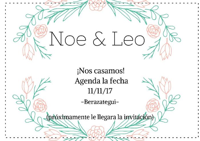 Mi humilde save the date!! - 1