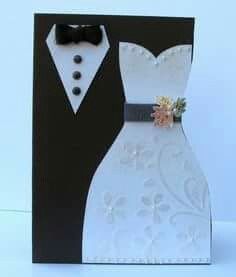 Invitación de boda traje / vestido - 16