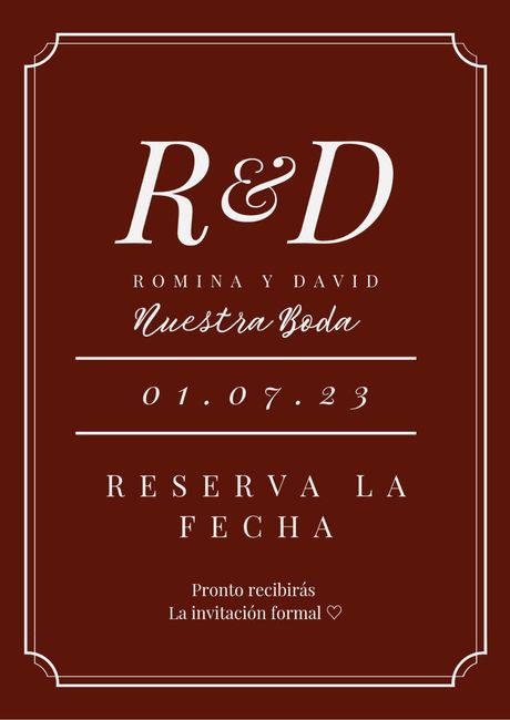Nuestro Save The Date! 3