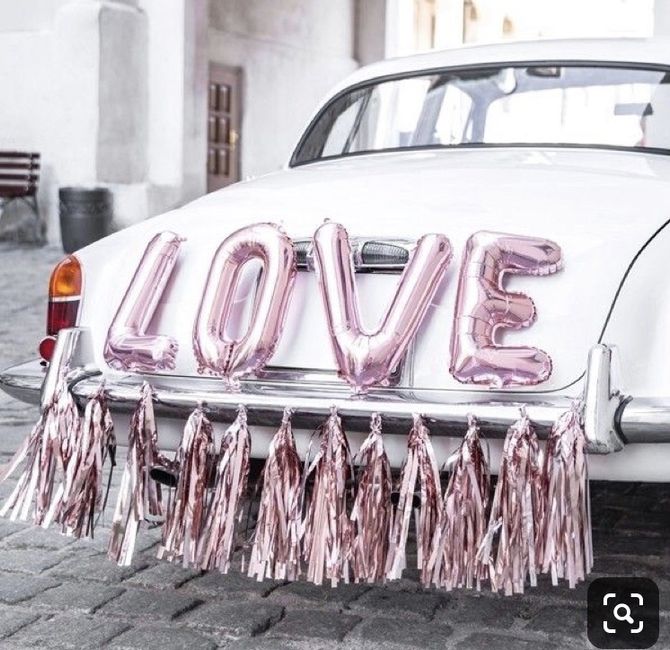 Ideas para decorar el auto el día de la boda 23