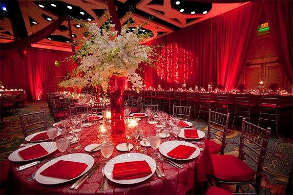 Decoración de la boda en rojo 5