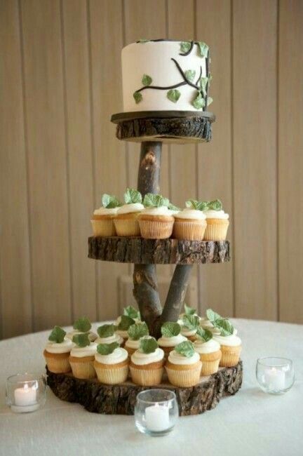 Siete tortas de bodas estilo torre de cupcakes - 7