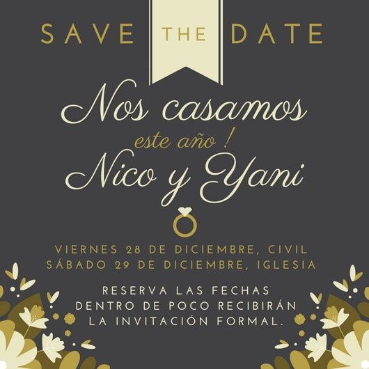 Nuestro save the date 1