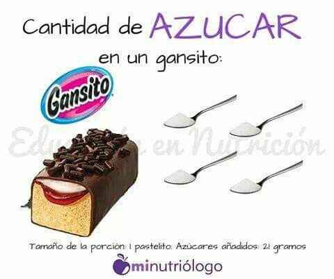 Cantidad de azúcar en falsos snack.... - 6