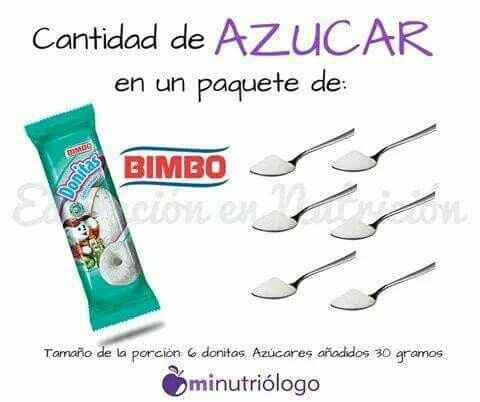 Cantidad de azúcar en falsos snack.... - 7