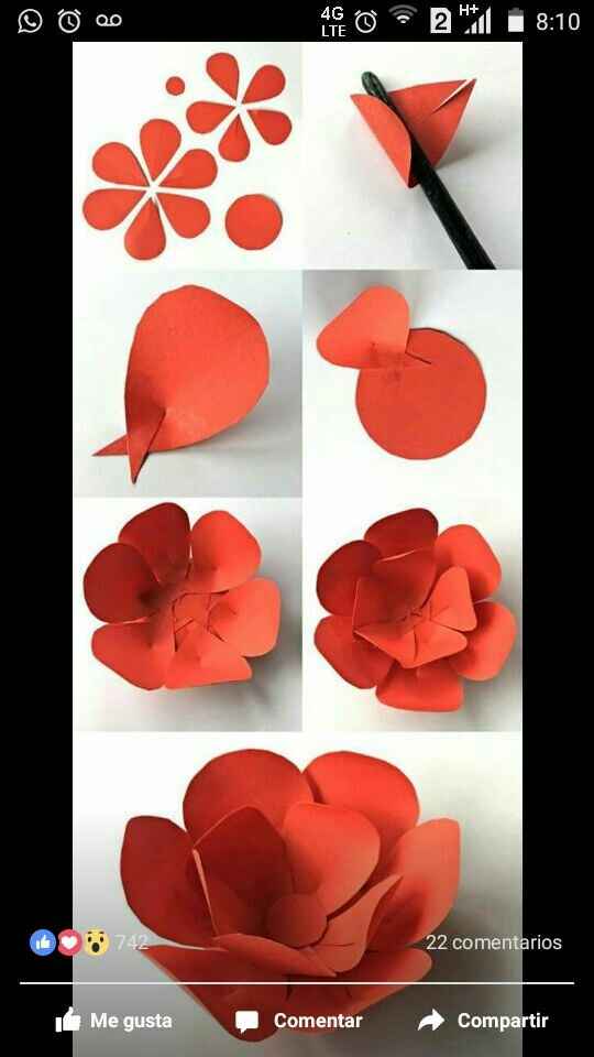 Tipos de flores ... papel goma eva ....y tela ..... - 6