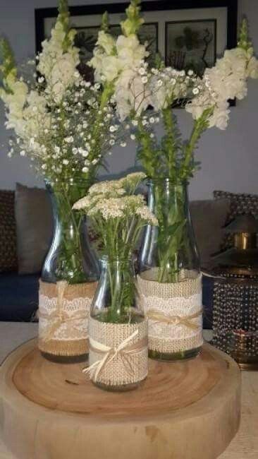Centros de mesa con botellas. ¿que les parece? - 3