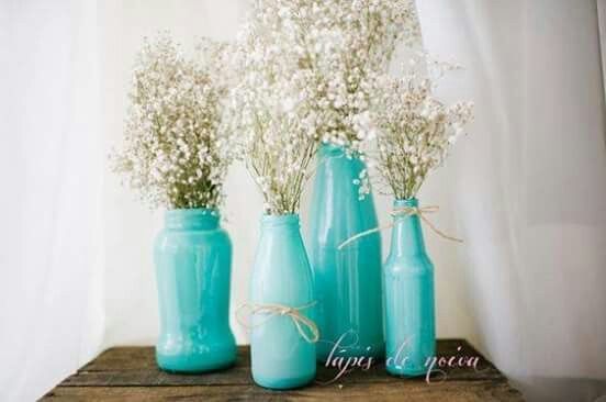 Centros de mesa con botellas. ¿que les parece? - 5