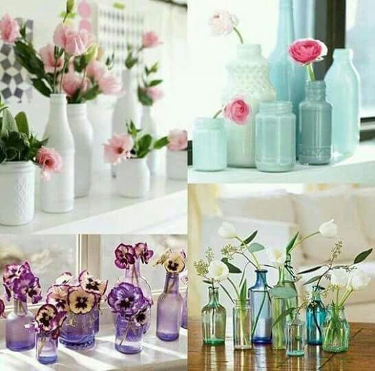 Centros de mesa con botellas. ¿que les parece? - 6
