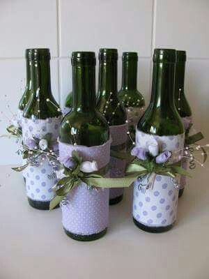 Centros de mesa con botellas. ¿que les parece? - 8