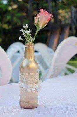 Centros de mesa con botellas. ¿que les parece? - 10