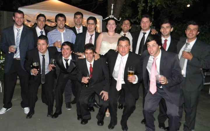 con los amigos de mi amor