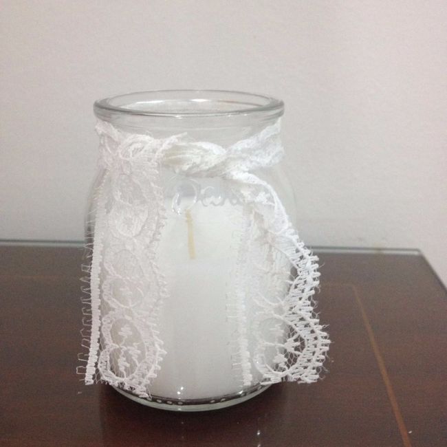Una deco de prueba para los frasquitos de yogurt