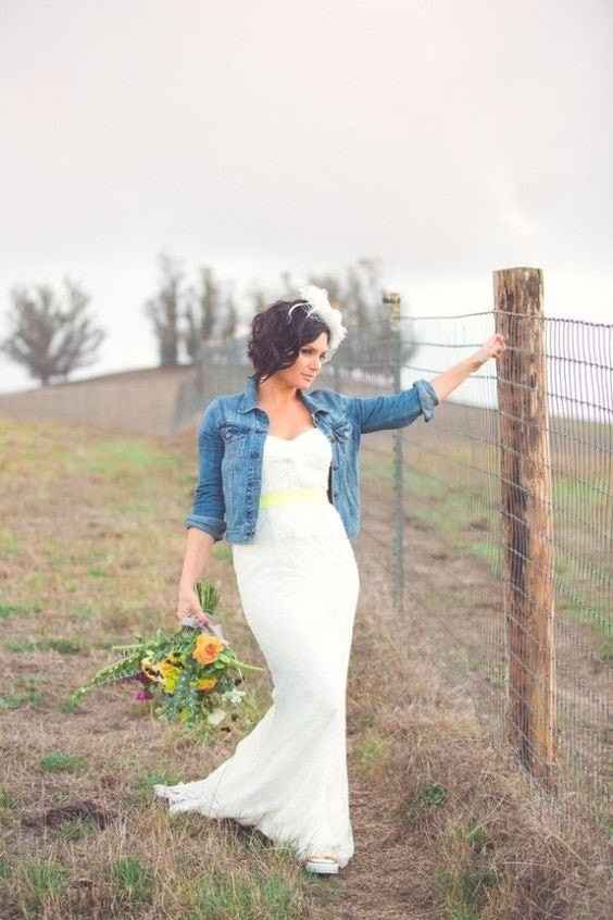 Vestidos con sale campera de jeans