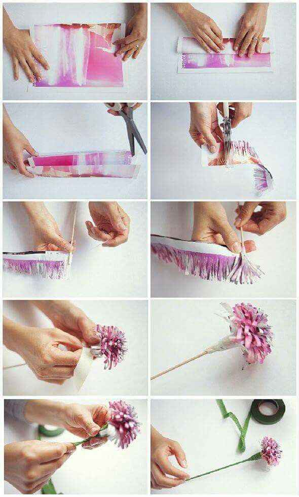 Diy origamis/flores de papel - 16