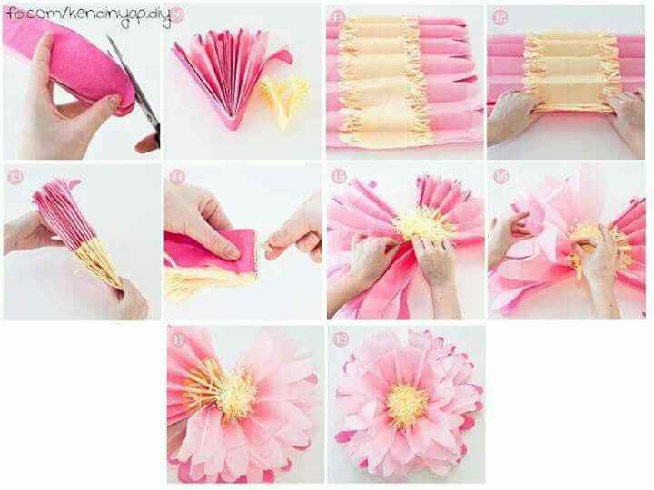 Diy origamis/flores de papel - 17